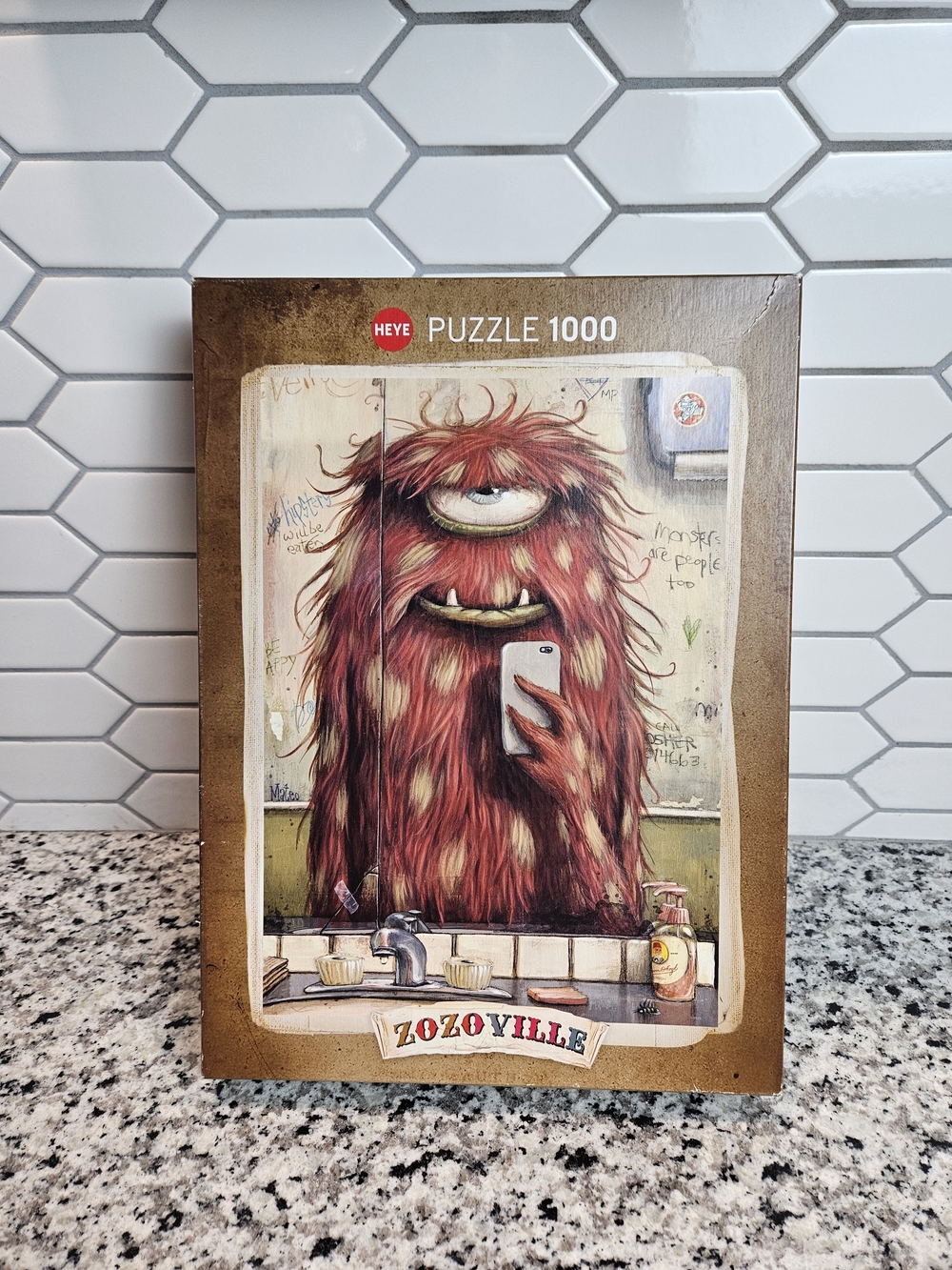 Zozoville Red Monster Selfie 1000-Piece Puzzle